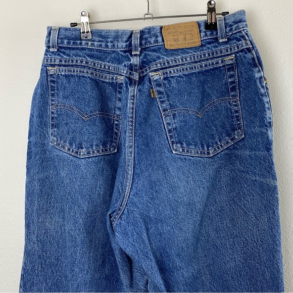 Vintage 80s Levi's 573 Denim Blue Jeans - 16 (31x30) - Picture 9 of 16